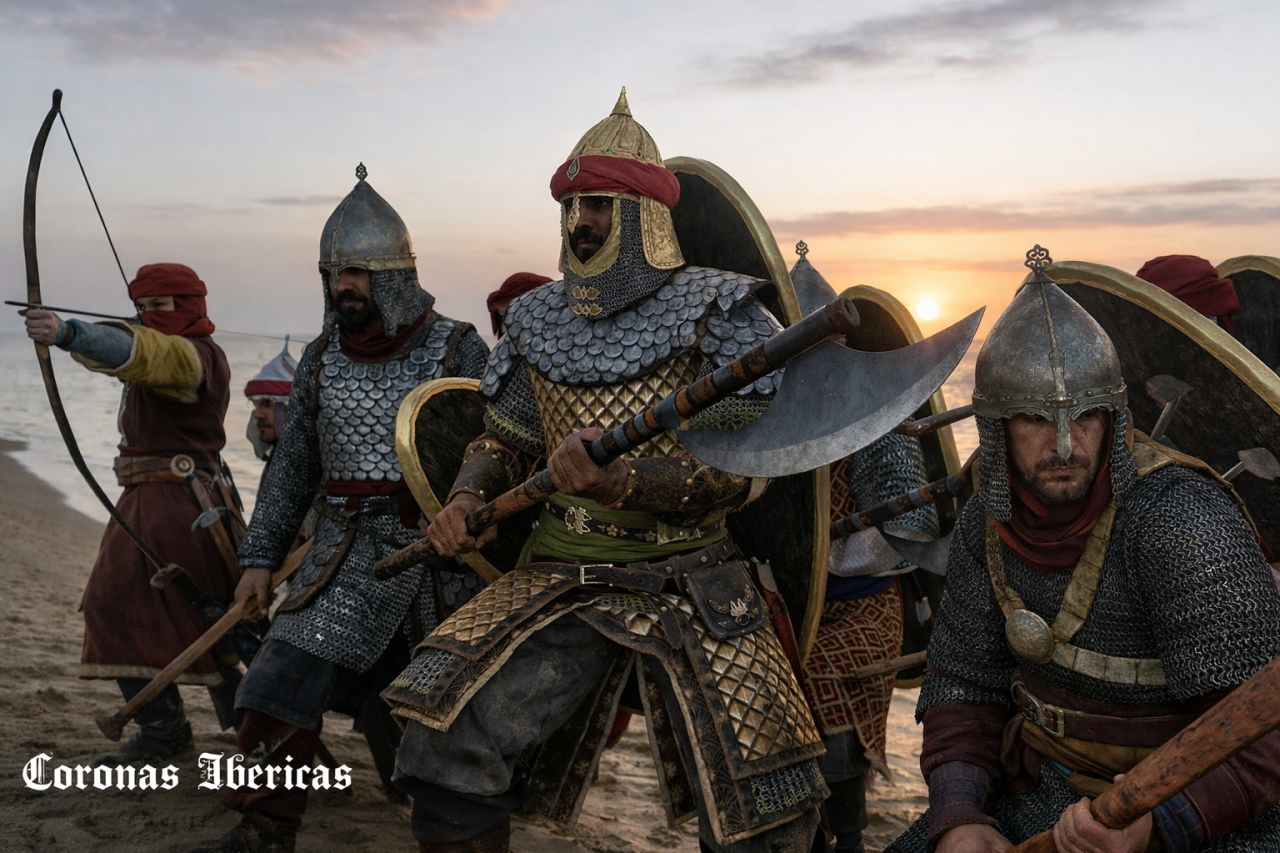 Guerreros de la Guardia Omeya preparados para la batalla